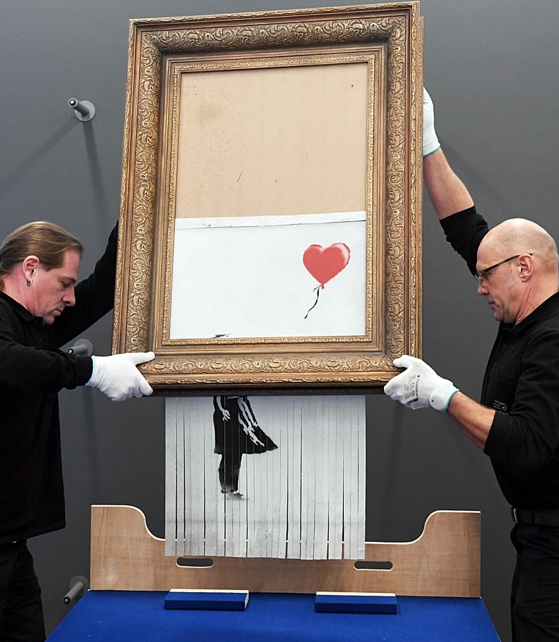 Banksy's "Love Is In The Bin"